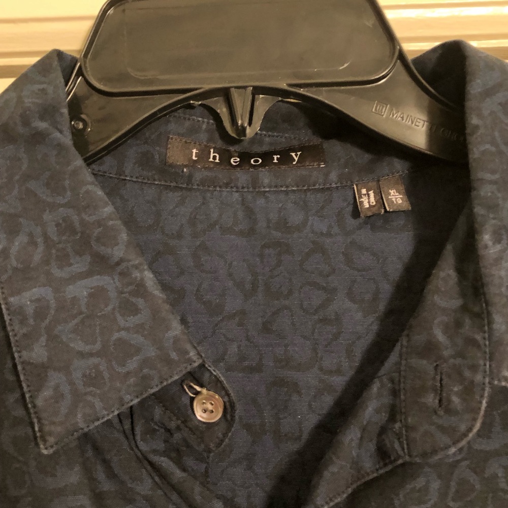 Men’s Theory Patterned Button Down - image 2